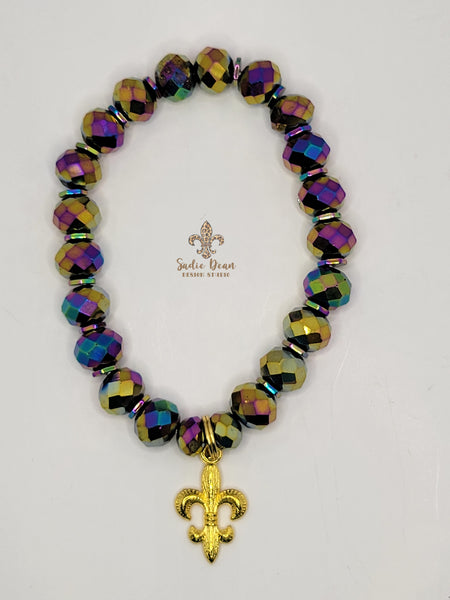 Beaded Mardi Gras Bracelet