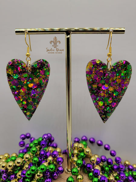 Fun Mardi Gras Earrings - 13 Different Styles!