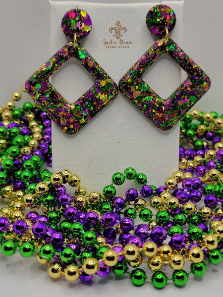 Fun Mardi Gras Earrings - 13 Different Styles!