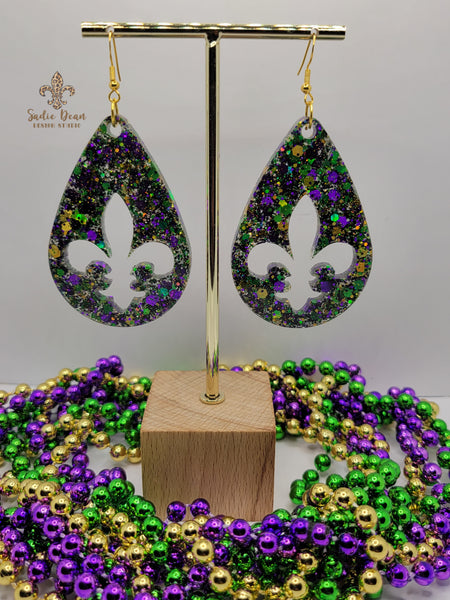 Fun Mardi Gras Earrings - 13 Different Styles!