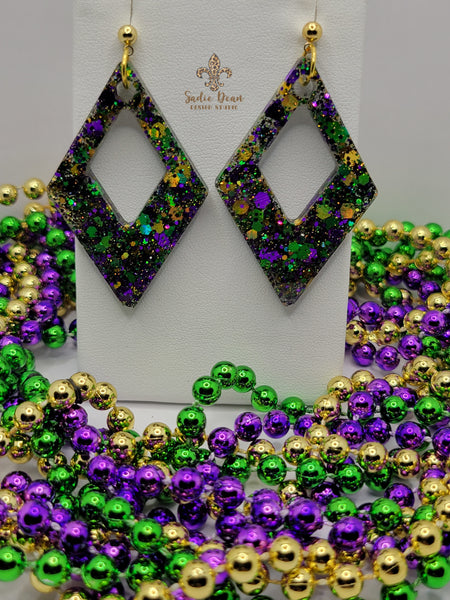 Fun Mardi Gras Earrings - 13 Different Styles!