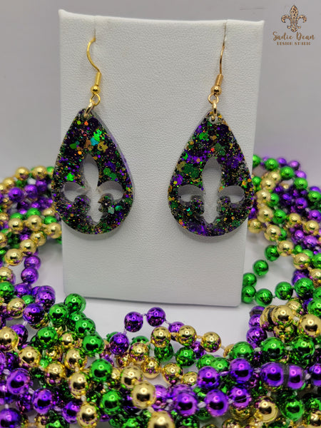 Fun Mardi Gras Earrings - 13 Different Styles!