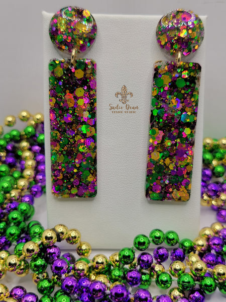 Fun Mardi Gras Earrings - 13 Different Styles!