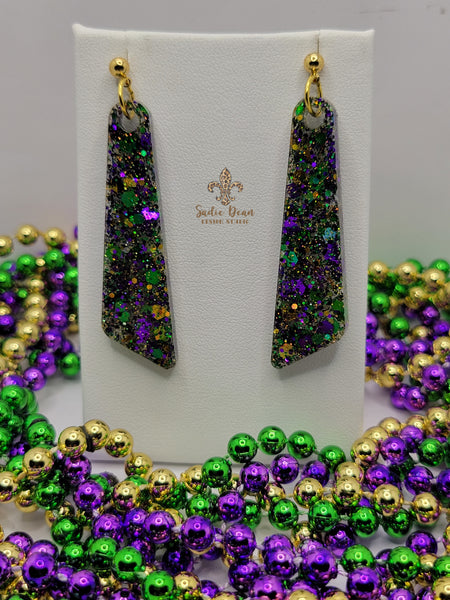 Fun Mardi Gras Earrings - 13 Different Styles!