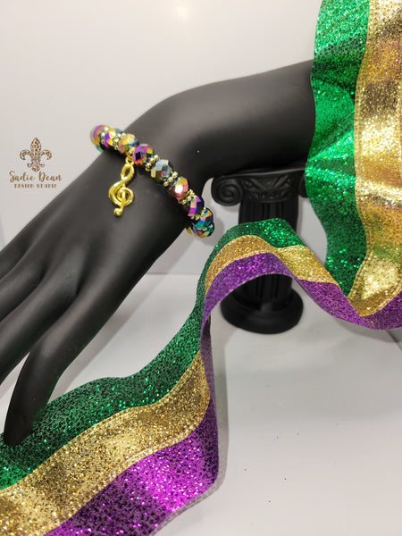 Beaded Mardi Gras Bracelet