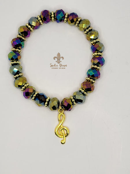 Beaded Mardi Gras Bracelet